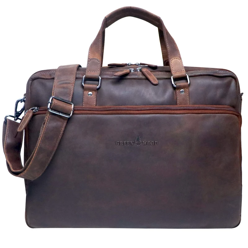 Dirk Laptoptasche Damen Leder Braun Aktentasche Herren Modern XL