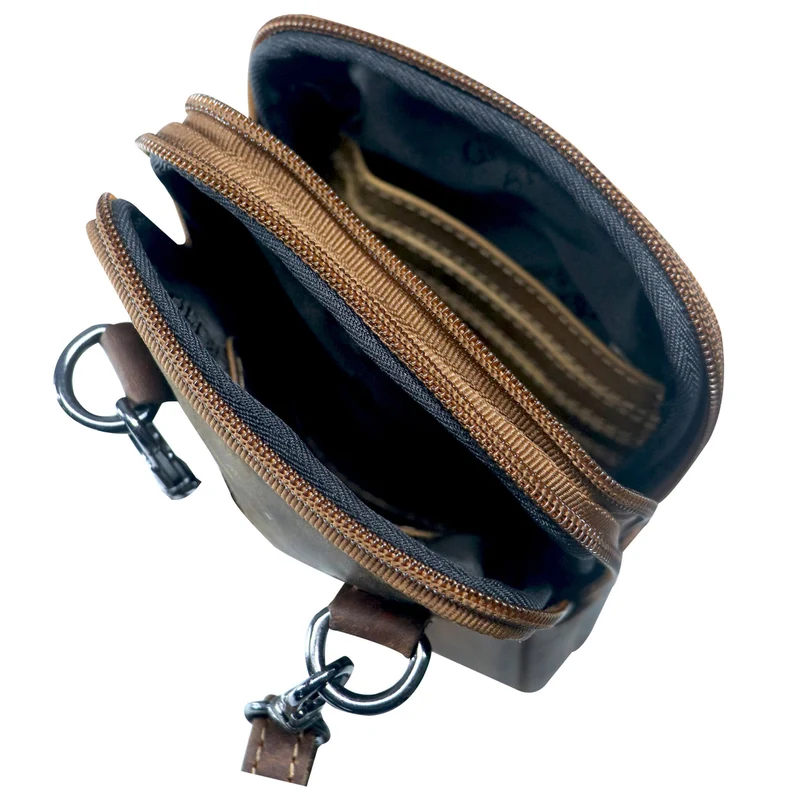 Oli Handytasche mit Reißverschluss Leder Damen Crossbody Mini Bag