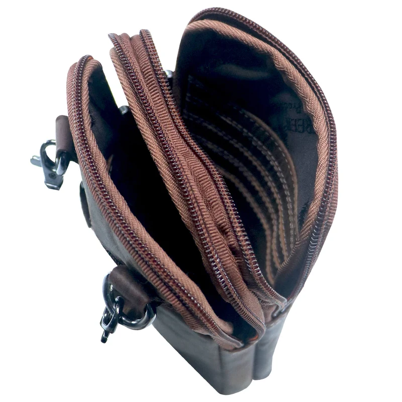 Oli Handytasche mit Reißverschluss Leder Damen Crossbody Mini Bag