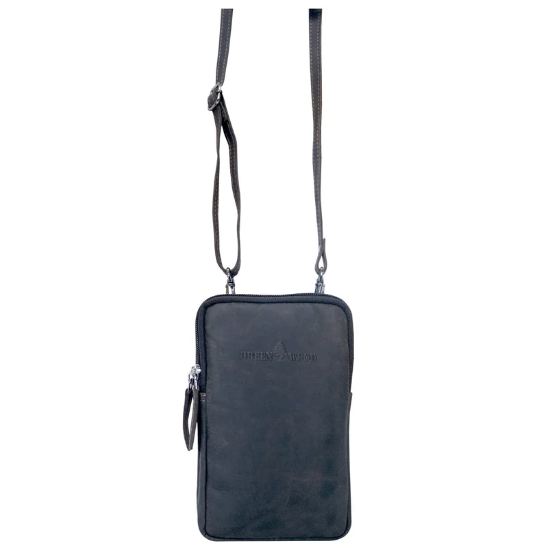 Oli Handytasche mit Reißverschluss Leder Damen Crossbody Mini Bag