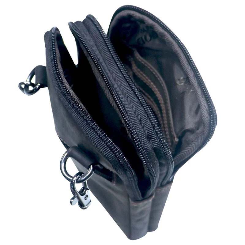 Oli Handytasche mit Reißverschluss Leder Damen Crossbody Mini Bag