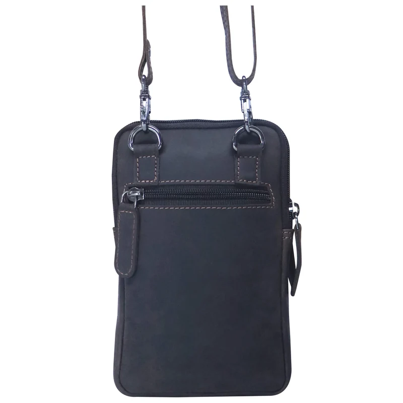 Oli Handytasche mit Reißverschluss Leder Damen Crossbody Mini Bag