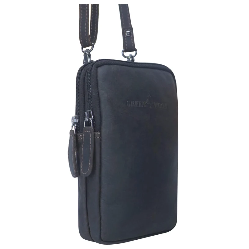 Oli Handytasche mit Reißverschluss Leder Damen Crossbody Mini Bag