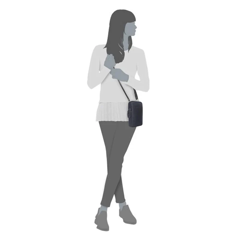 Oli Handytasche mit Reißverschluss Leder Damen Crossbody Mini Bag