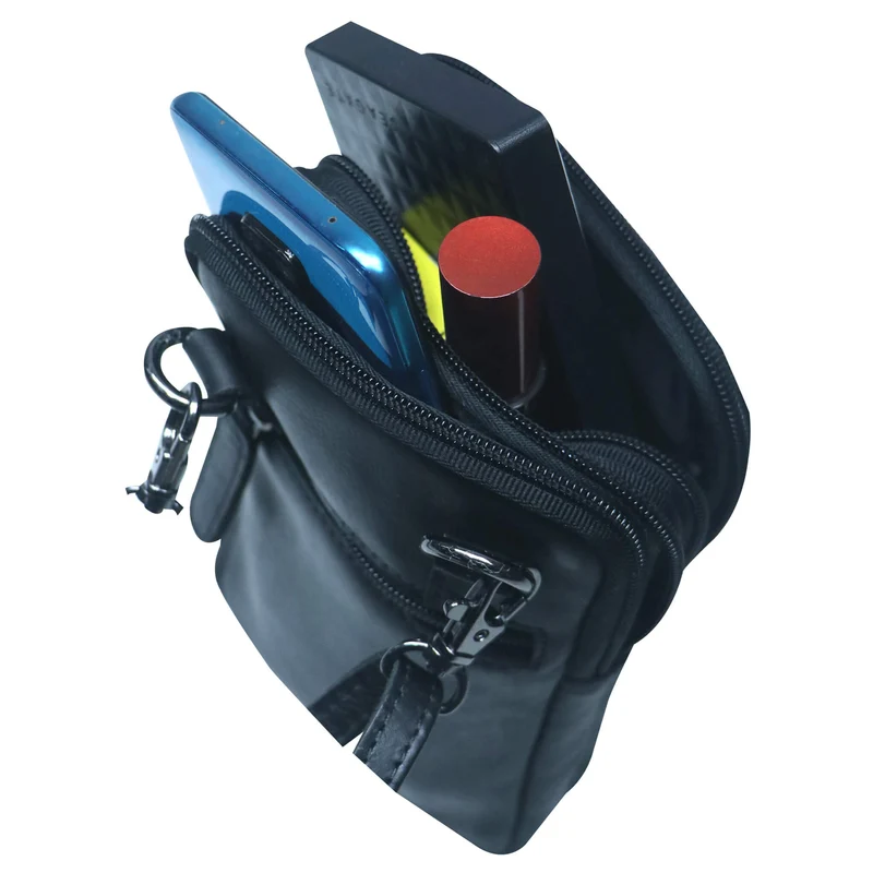 Oli Handytasche mit Reißverschluss Leder Damen Crossbody Mini Bag