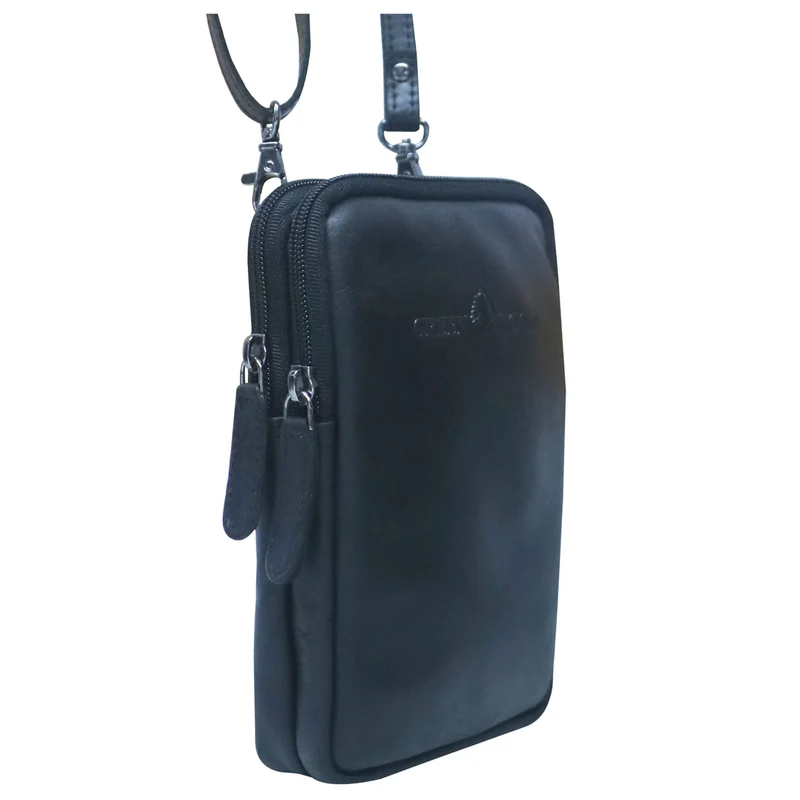 Oli Handytasche mit Reißverschluss Leder Damen Crossbody Mini Bag
