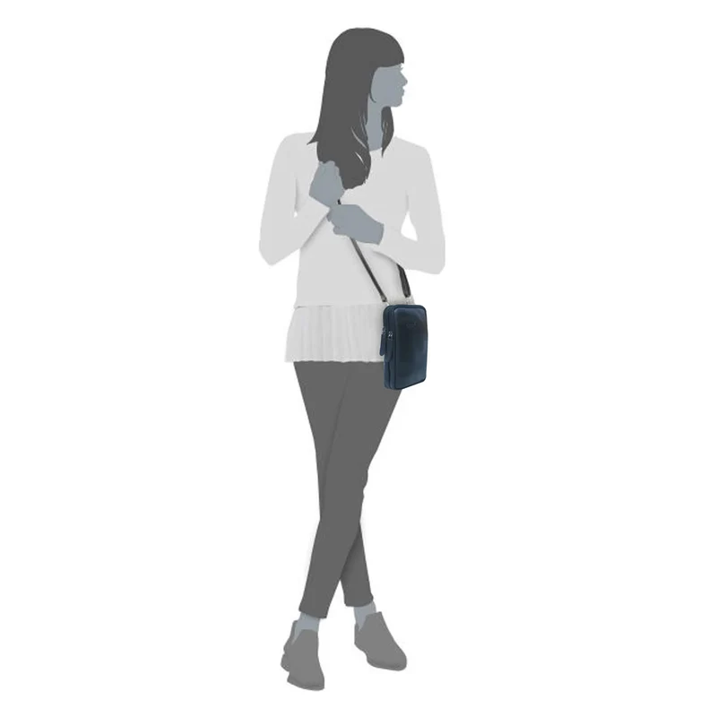 Oli Handytasche mit Reißverschluss Leder Damen Crossbody Mini Bag