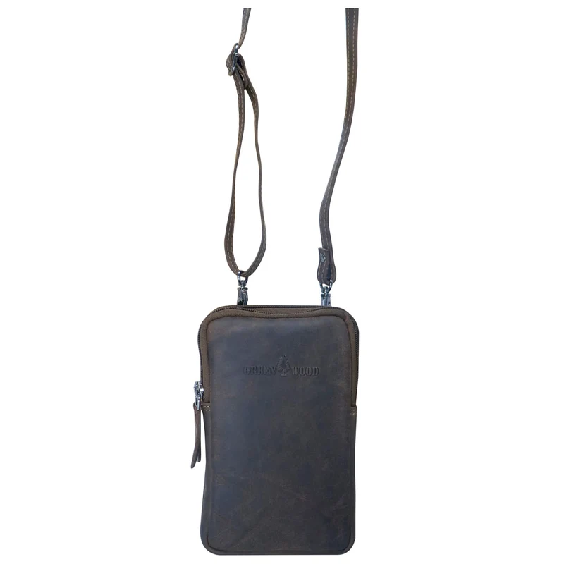 Oli Handytasche mit Reißverschluss Leder Damen Crossbody Mini Bag