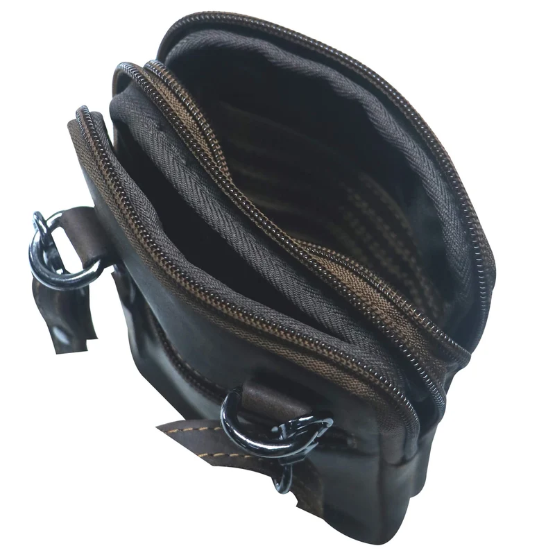 Oli Handytasche mit Reißverschluss Leder Damen Crossbody Mini Bag