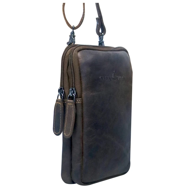 Oli Handytasche mit Reißverschluss Leder Damen Crossbody Mini Bag