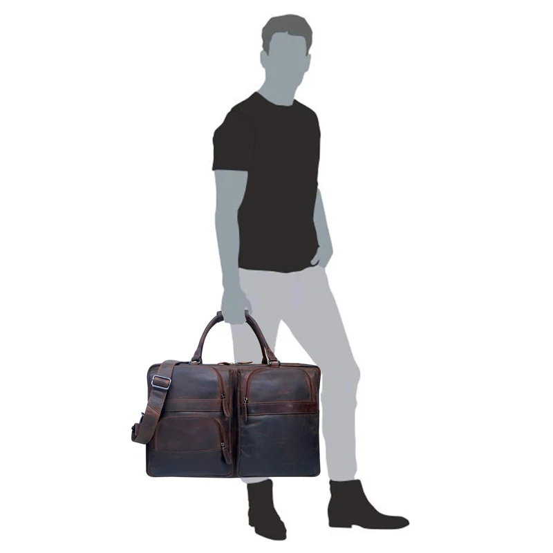 Max Herren Reisetasche Leder XXL Weekender Tasche Damen Groß