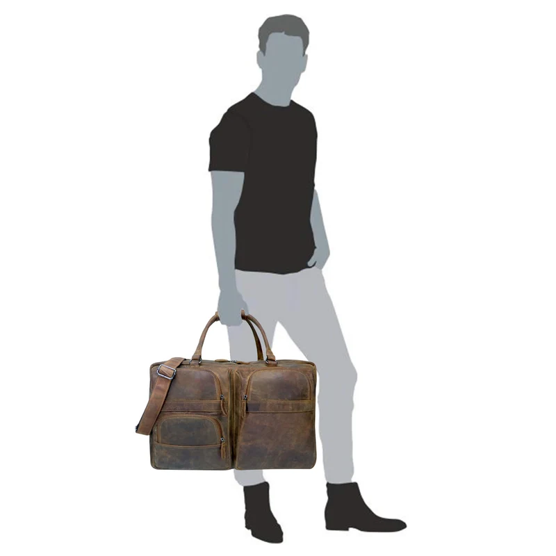 Max Herren Reisetasche Leder XXL Weekender Tasche Damen Groß