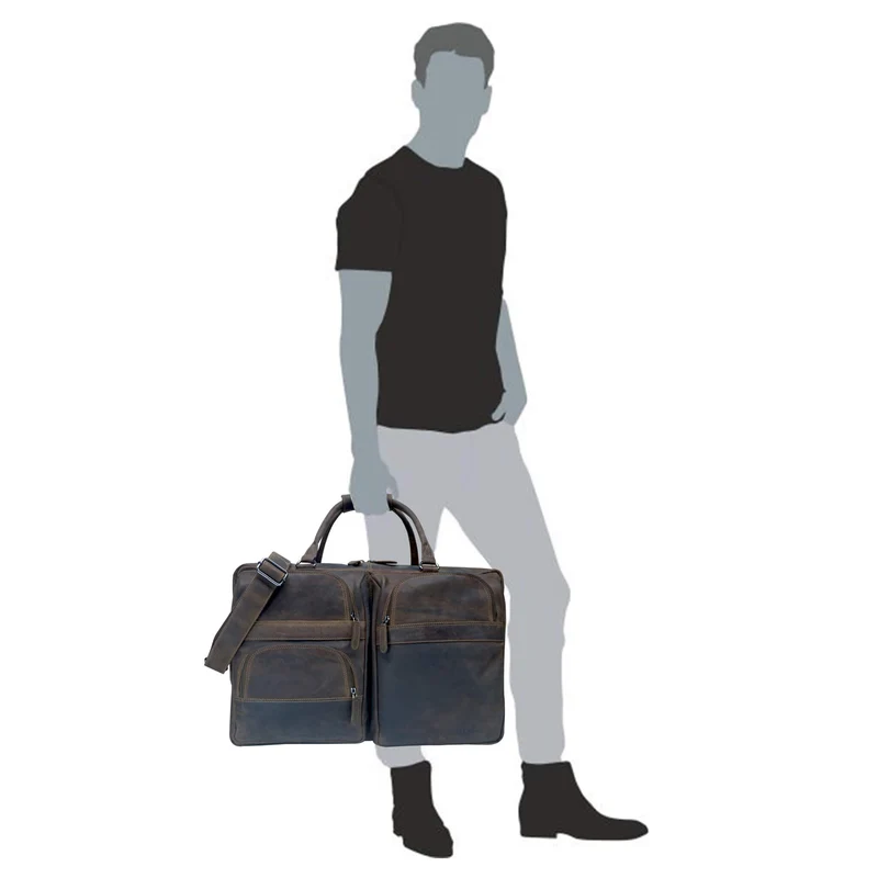 Max Herren Reisetasche Leder XXL Weekender Tasche Damen Groß