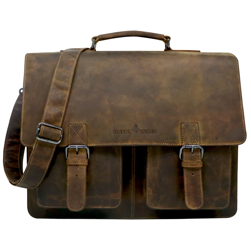 Otto Ledertasche Lehrer Herren Große Aktentasche Damen Vintage