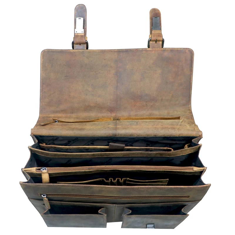 Otto Ledertasche Lehrer Herren Große Aktentasche Damen Vintage