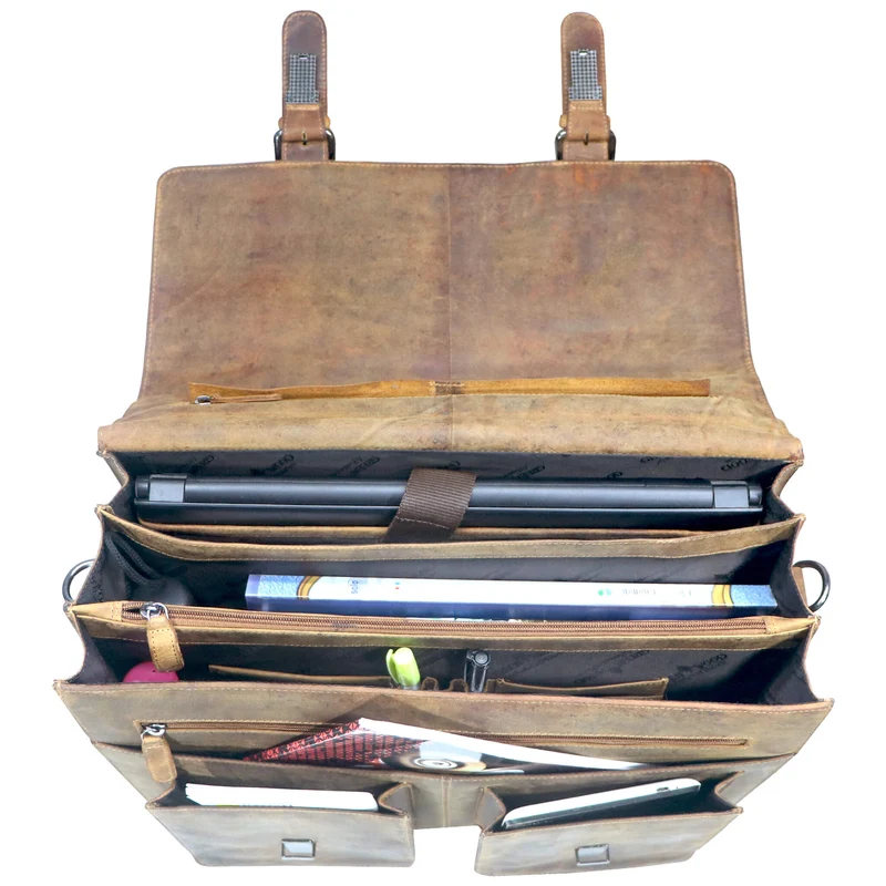 Otto Ledertasche Lehrer Herren Große Aktentasche Damen Vintage