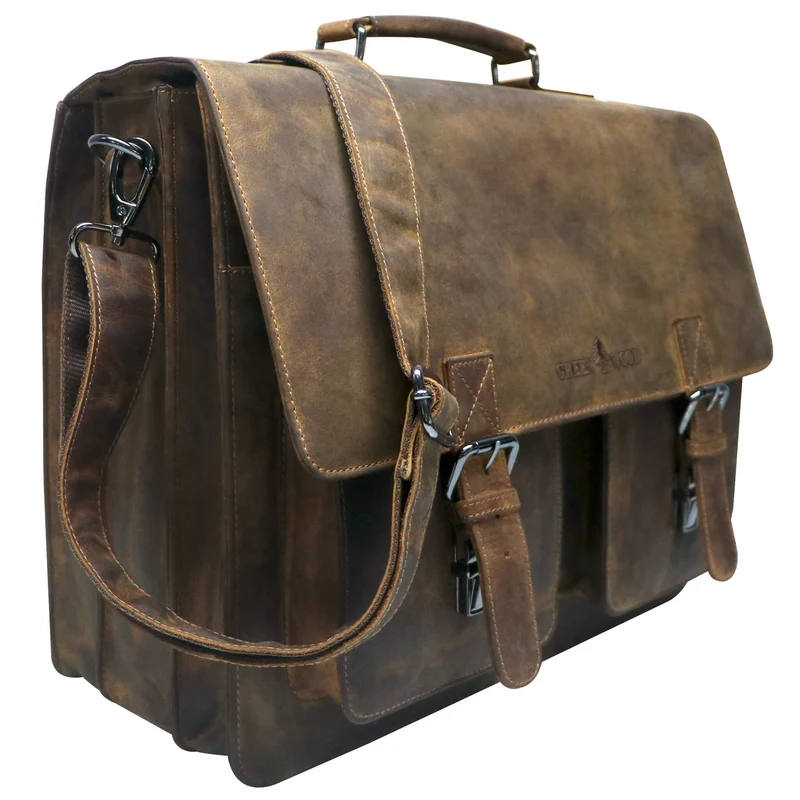 Otto Ledertasche Lehrer Herren Große Aktentasche Damen Vintage