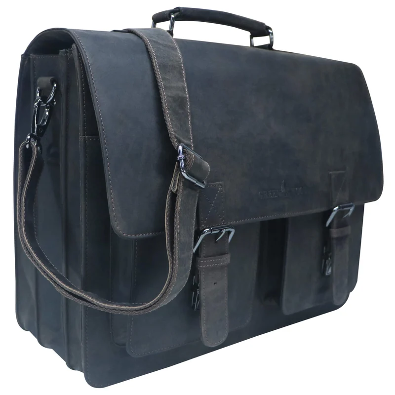 Otto Ledertasche Lehrer Herren Große Aktentasche Damen Vintage