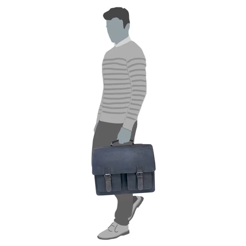 Otto Ledertasche Lehrer Herren Große Aktentasche Damen Vintage