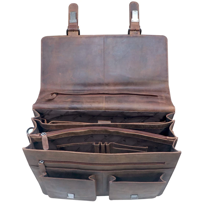 Otto Ledertasche Lehrer Herren Große Aktentasche Damen Vintage