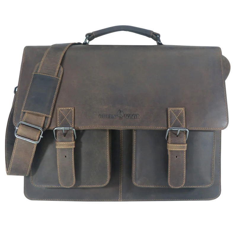 Otto Ledertasche Lehrer Herren Große Aktentasche Damen Vintage