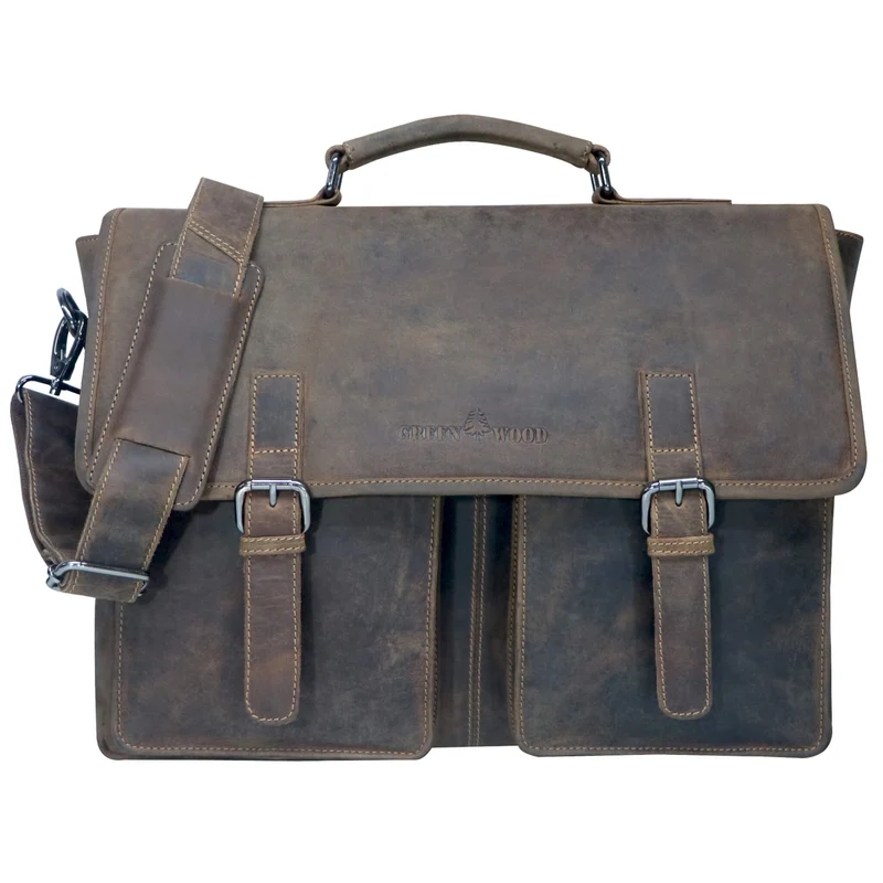 Charles Laptoptasche aus Leder Herren Aktentasche Damen Groß
