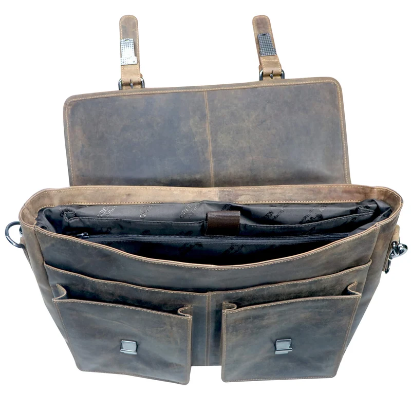 Charles Laptoptasche aus Leder Herren Aktentasche Damen Groß
