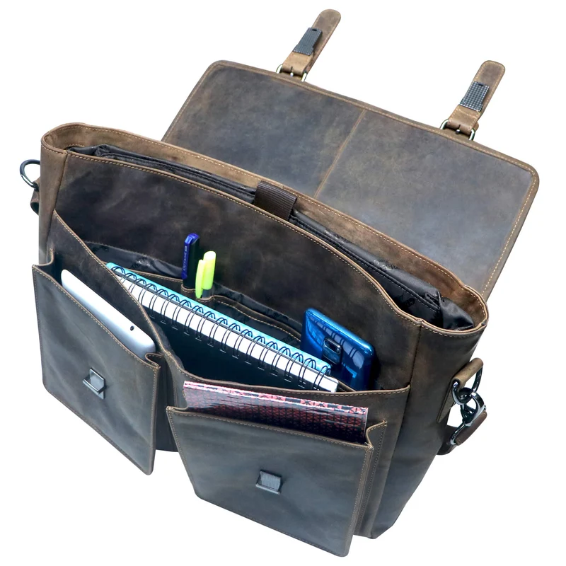 Charles Laptoptasche aus Leder Herren Aktentasche Damen Groß