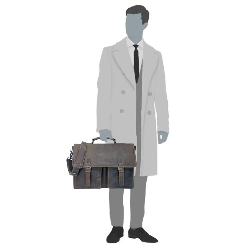 Charles Laptoptasche aus Leder Herren Aktentasche Damen Groß