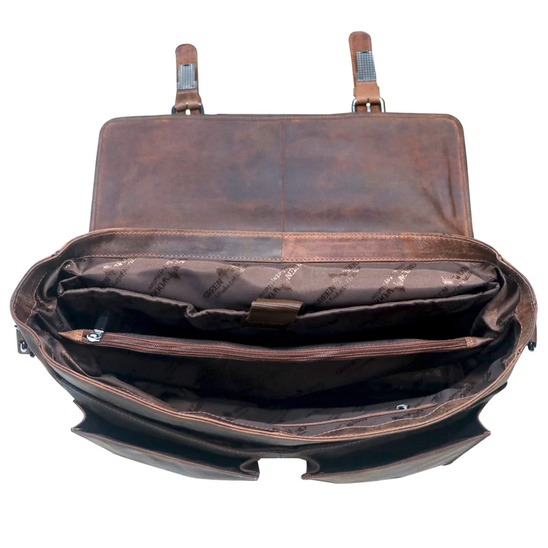Charles Laptoptasche aus Leder Herren Aktentasche Damen Groß