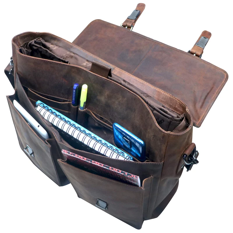Charles Laptoptasche aus Leder Herren Aktentasche Damen Groß