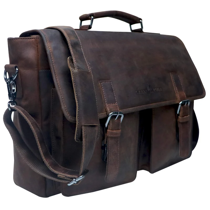 Charles Laptoptasche aus Leder Herren Aktentasche Damen Groß