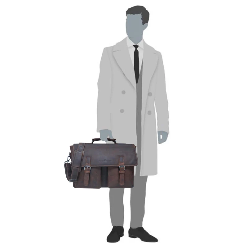 Charles Laptoptasche aus Leder Herren Aktentasche Damen Groß