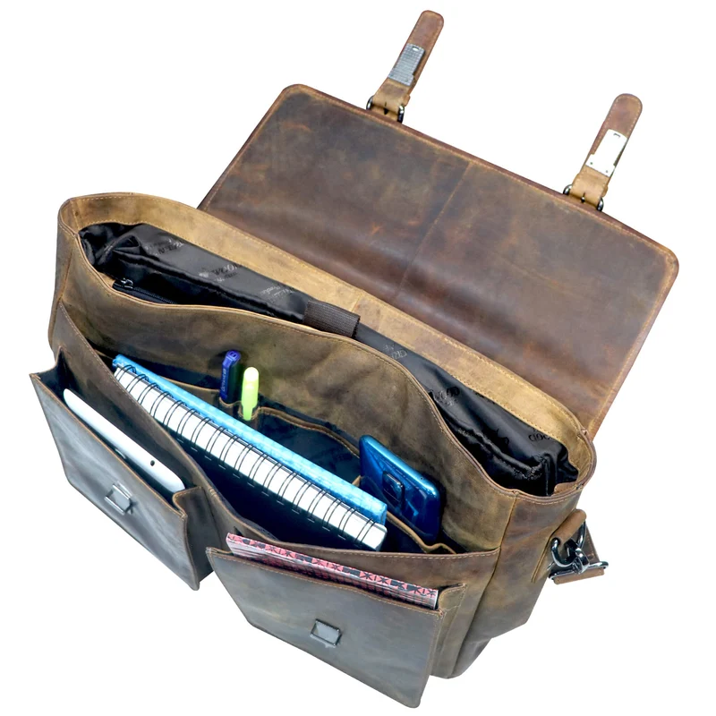 Charles Laptoptasche aus Leder Herren Aktentasche Damen Groß