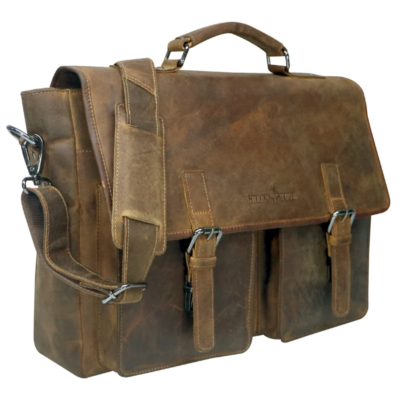 Charles Laptoptasche aus Leder Herren Aktentasche Damen Groß