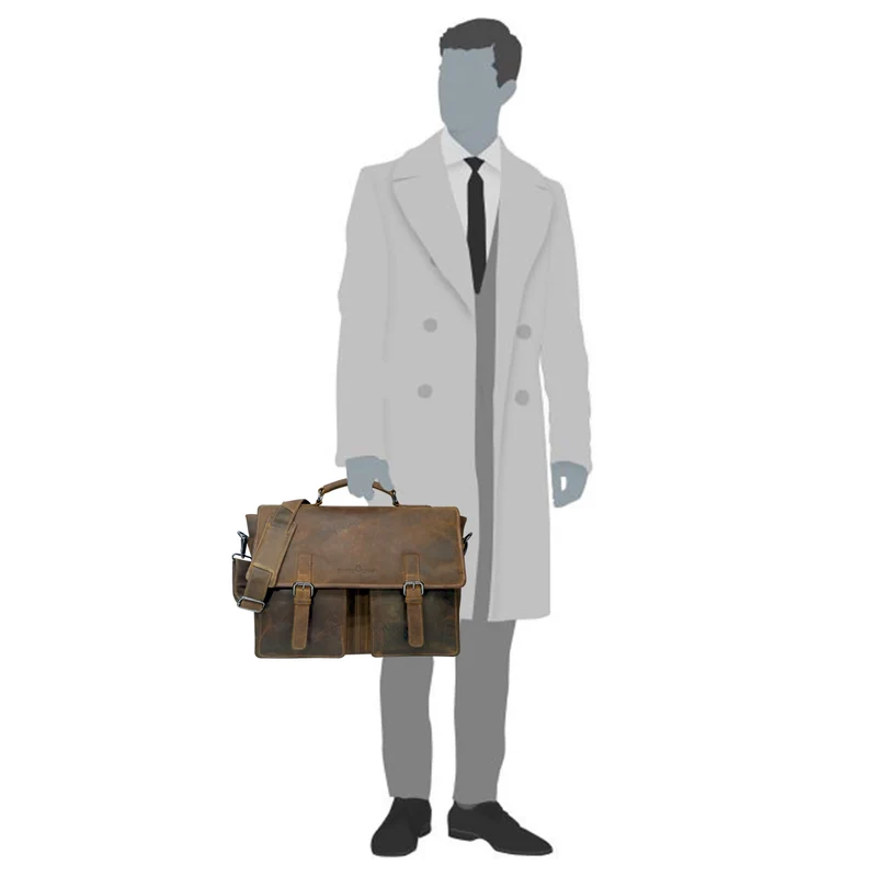 Charles Laptoptasche aus Leder Herren Aktentasche Damen Groß