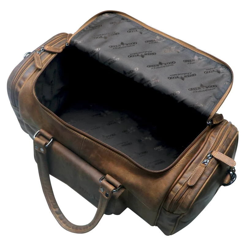Finn Sporttasche Herren Leder Kleine Reisetasche Damen Gym Tasche