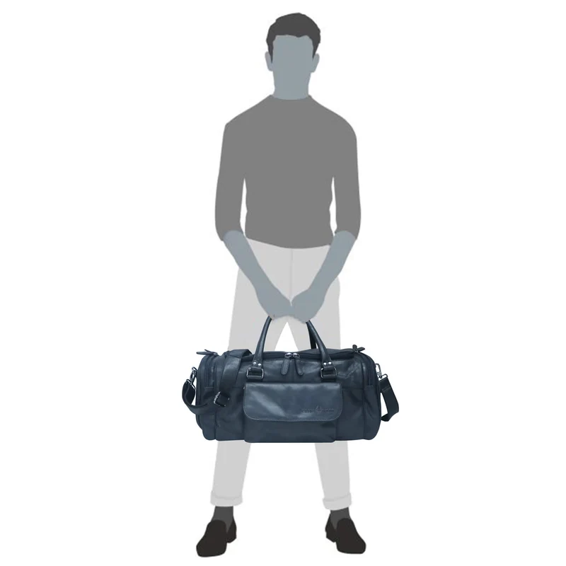 Finn Sporttasche Herren Leder Kleine Reisetasche Damen Gym Tasche