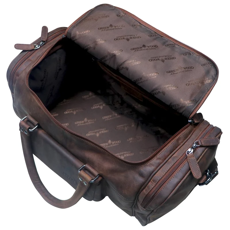 Finn Sporttasche Herren Leder Kleine Reisetasche Damen Gym Tasche