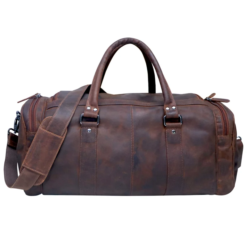 Finn Sporttasche Herren Leder Kleine Reisetasche Damen Gym Tasche