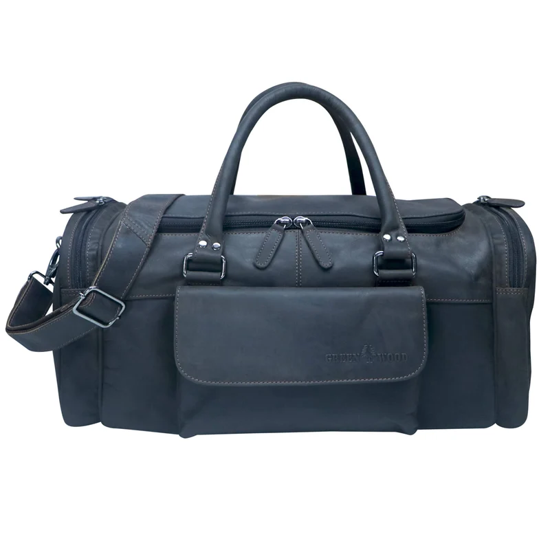Finn Sporttasche Herren Leder Kleine Reisetasche Damen Gym Tasche