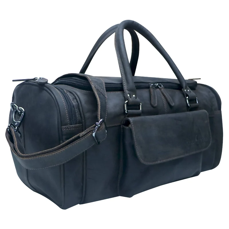 Finn Sporttasche Herren Leder Kleine Reisetasche Damen Gym Tasche