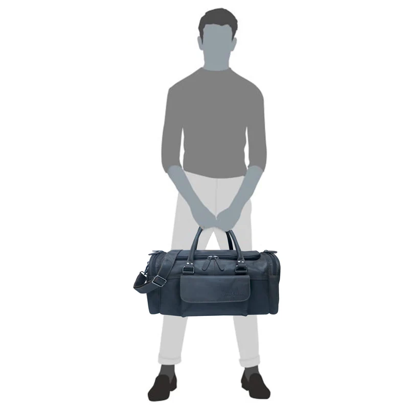 Finn Sporttasche Herren Leder Kleine Reisetasche Damen Gym Tasche