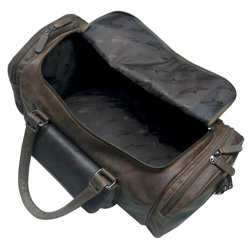 Finn Sporttasche Herren Leder Kleine Reisetasche Damen Gym Tasche