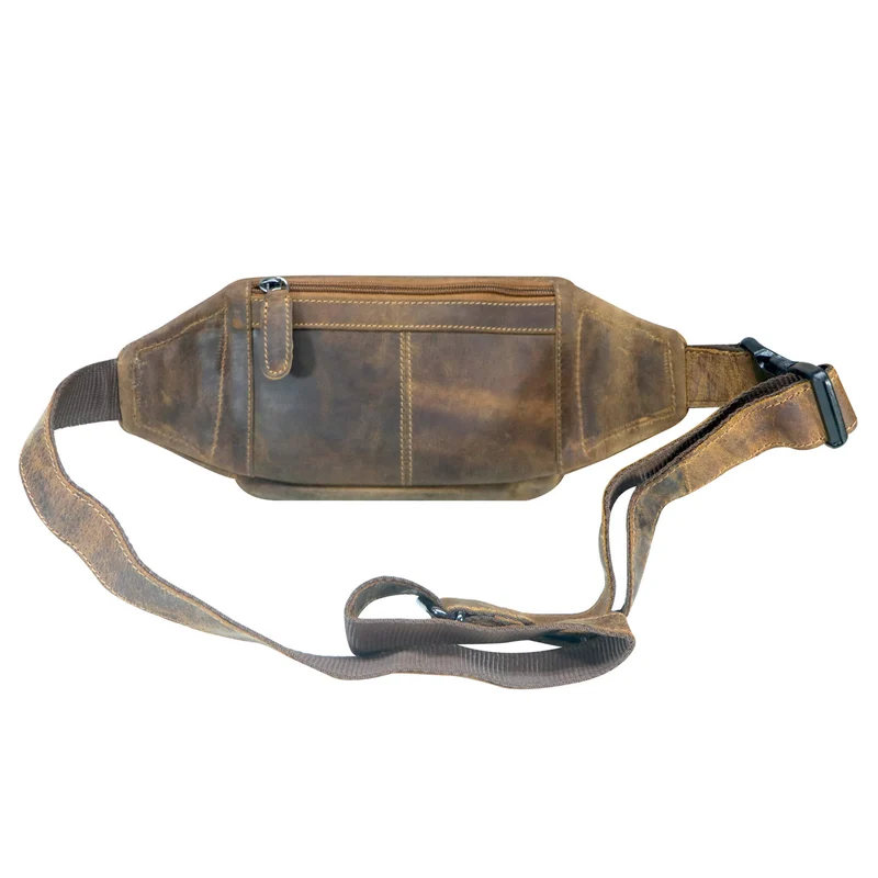 Jan Bauchtasche Damen Leder Gürteltasche Handy Herren Hüfttasche