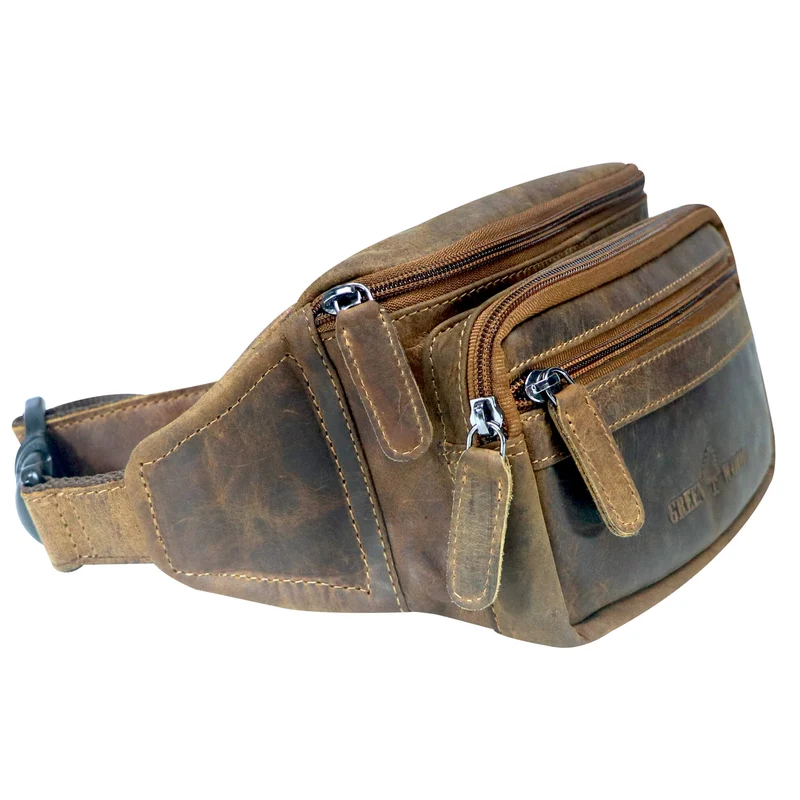 Jan Bauchtasche Damen Leder Gürteltasche Handy Herren Hüfttasche