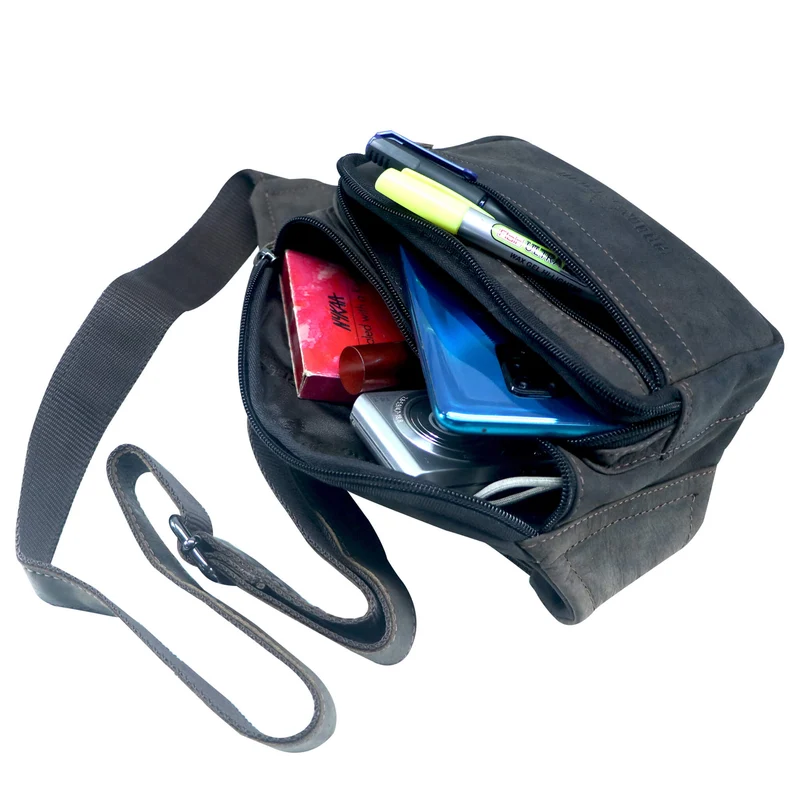 Jan Bauchtasche Damen Leder Gürteltasche Handy Herren Hüfttasche