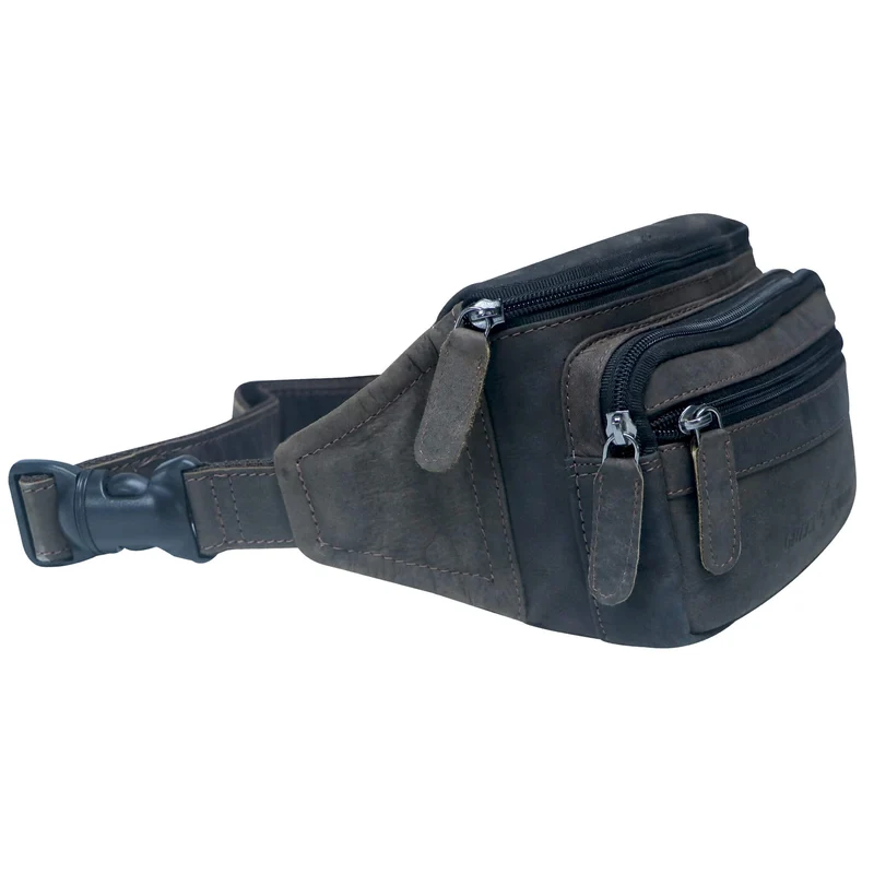 Jan Bauchtasche Damen Leder Gürteltasche Handy Herren Hüfttasche