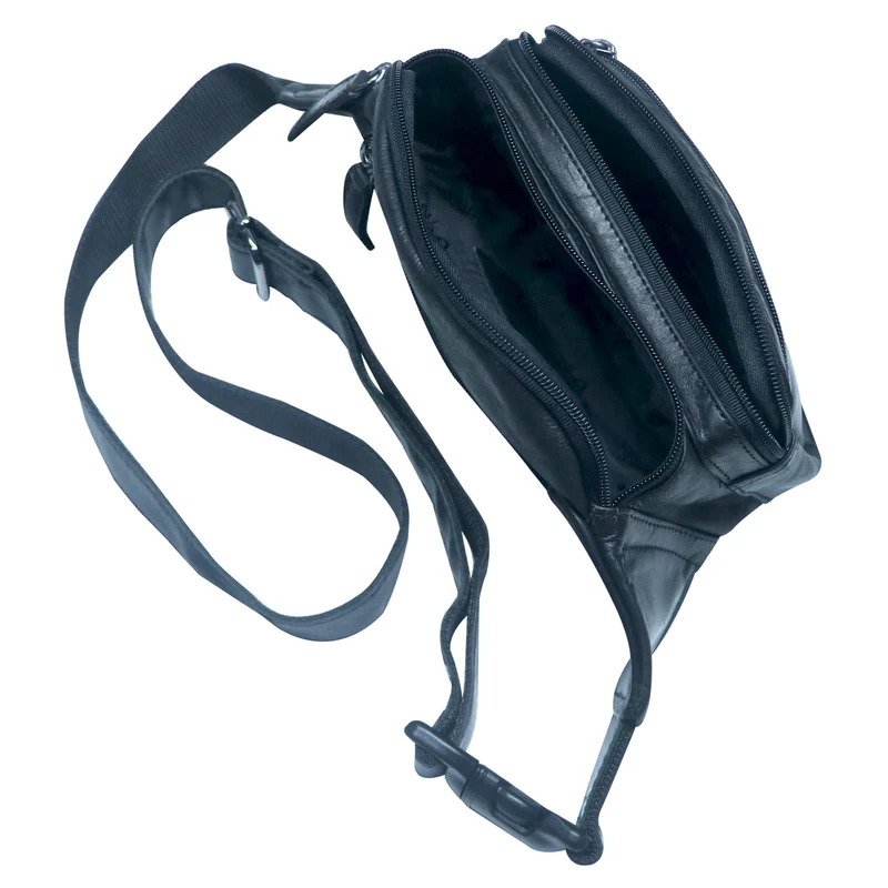 Jan Bauchtasche Damen Leder Gürteltasche Handy Herren Hüfttasche