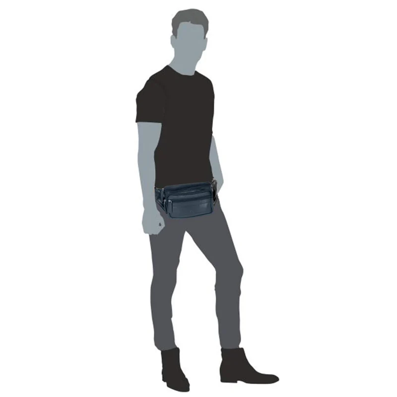 Jan Bauchtasche Damen Leder Gürteltasche Handy Herren Hüfttasche